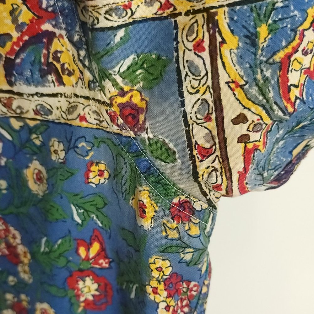 Vtg Ralph Lauren Hawaiian Shirt Men's Med Multicolor Floral Print Pullover 80s - Picture 5 of 12